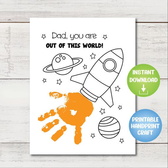 Father's Day Handprint Rocket Craft