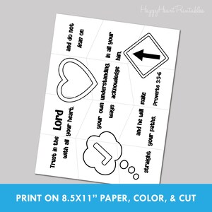 Printable Bible Verse Puzzle - Proverbs 3:5 - Etsy