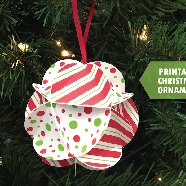 Printable Paper Christmas Ornament - DIY Christmas Ornament