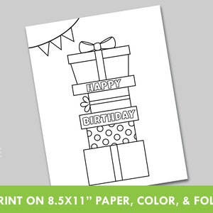 Folding Surprise Birthday Present Card - Etsy