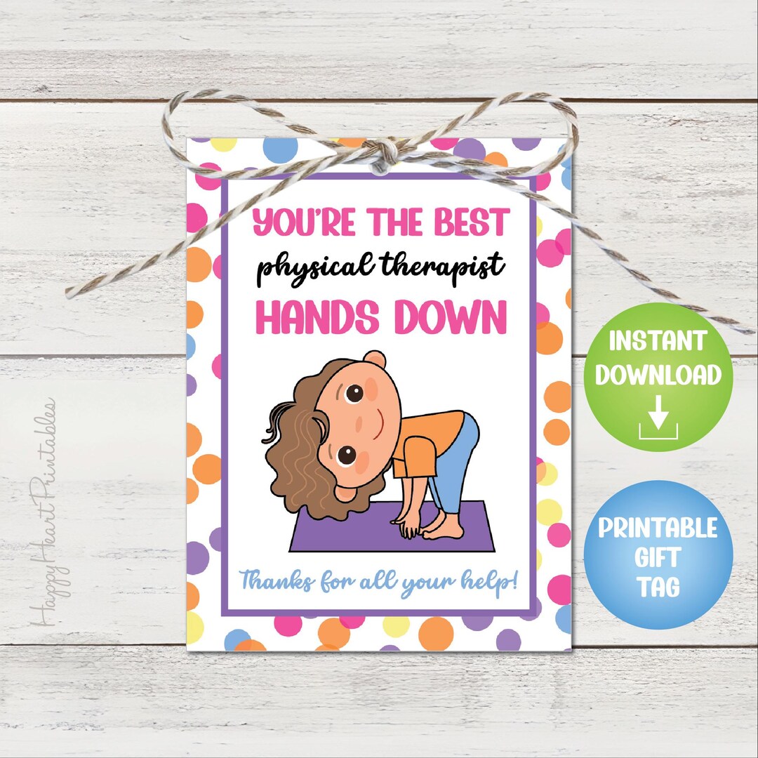Physical Therapist Printable Gift Tag - Etsy
