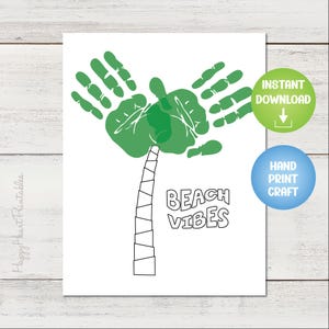 Palm Tree Handprint Craft Printable