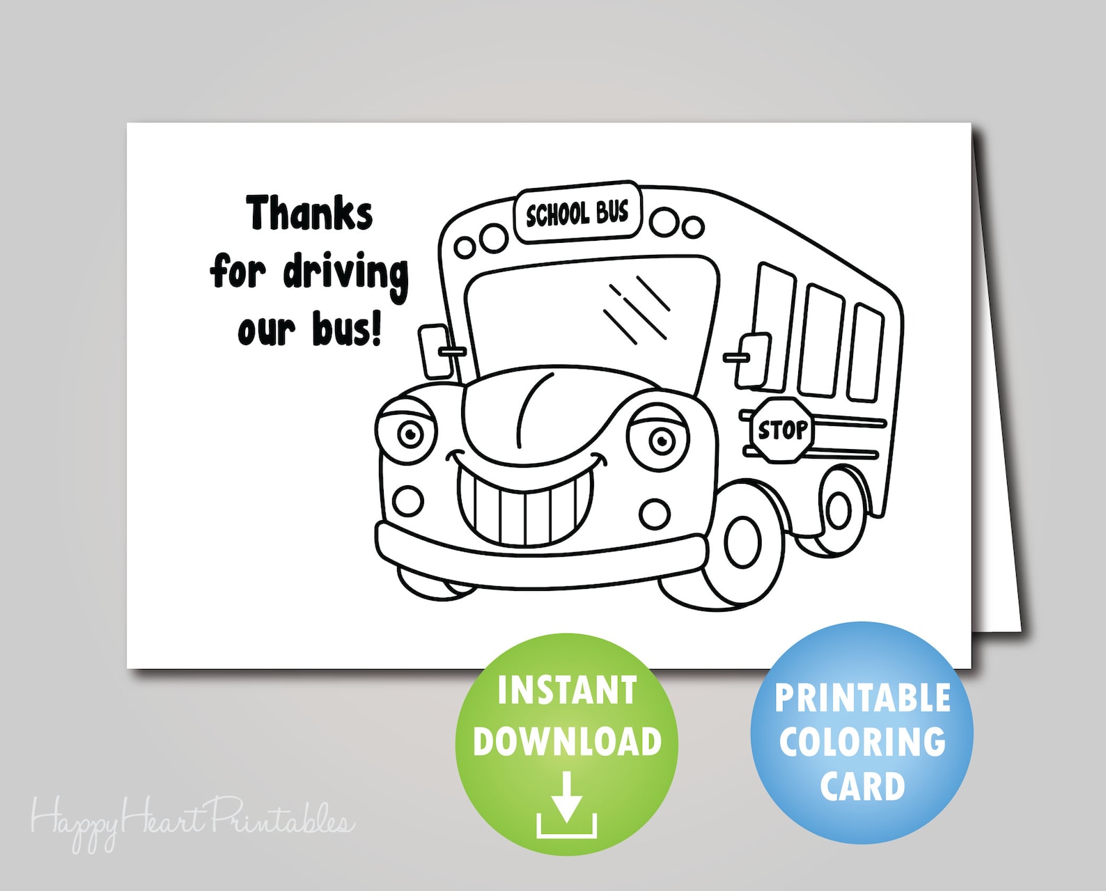 Bus Driver Thank You Card Bus Driver Appreciation Etsy