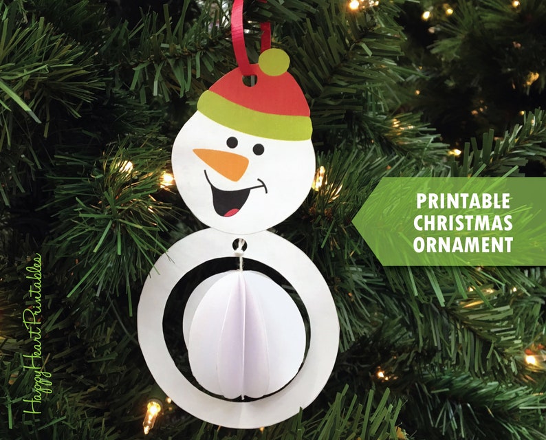 Printable Paper Christmas Ornament DIY Christmas Ornament - Etsy
