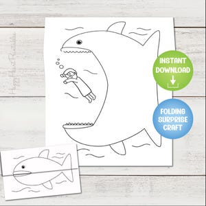Jonah and the Big Fish Klappkarten Surprise Bibel Craft
