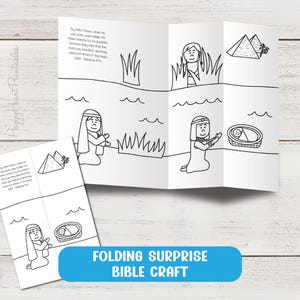 Baby Moses in a Basket Folding Surprise Bible Craft