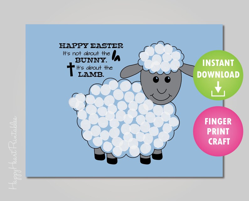 It's About the Lamb Easter Fingerprint Craft Etsy
