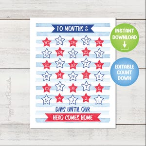 Printable Deployment Countdown