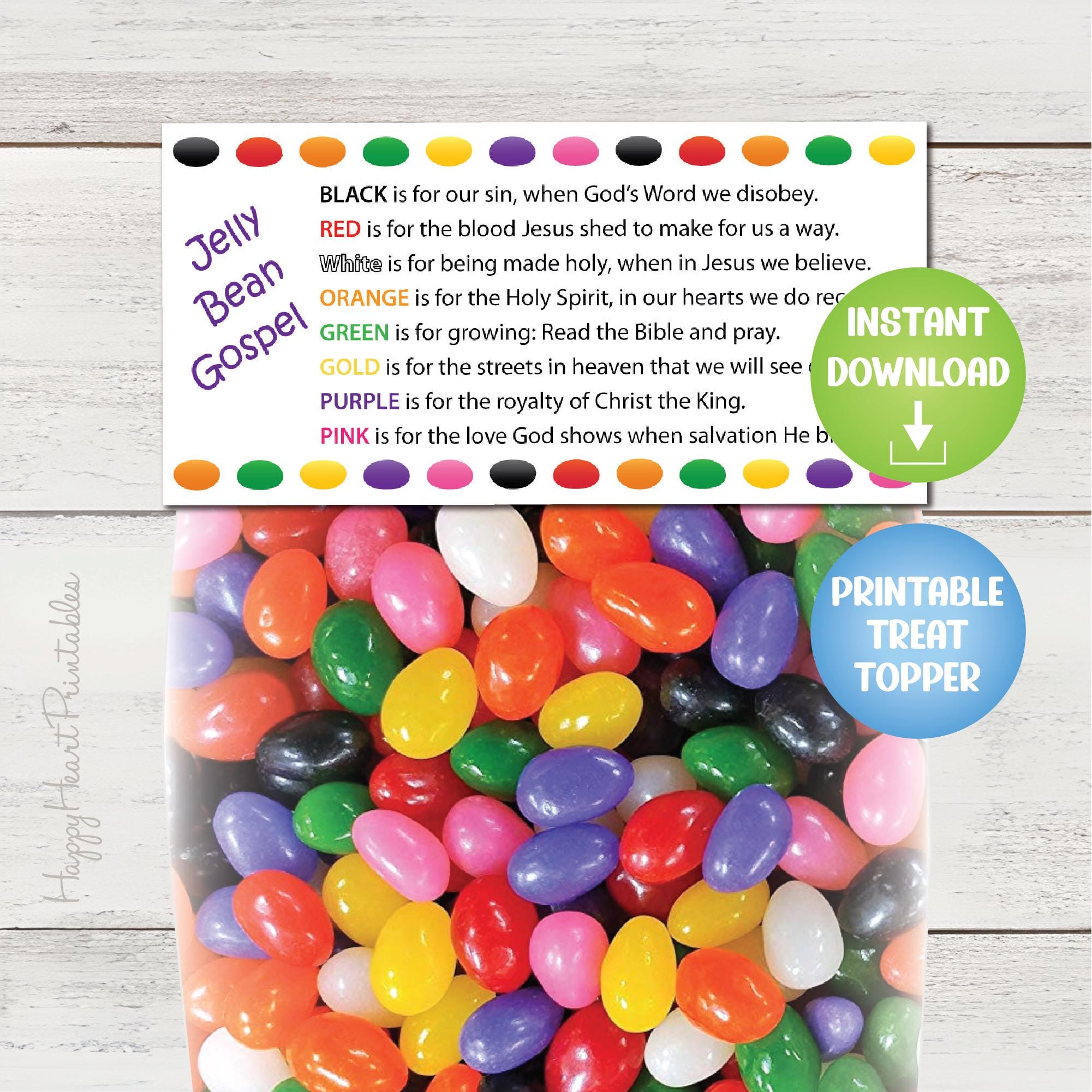 jelly bean printable - etsy