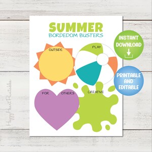 Printable Boredom Busters List