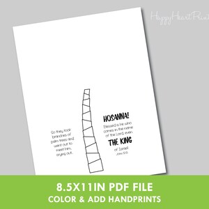 Palm Sunday Handprint Craft Printable Etsy Palm Sunday Handprint Craft Printable Etsy