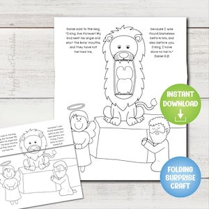 Daniel in the Lion's Den Folding Surprise Bible Craft