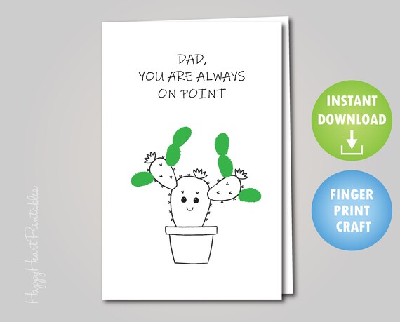 Fingerprint father's 2025 day card