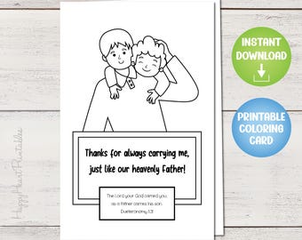 Father's Day Carry Me Printable Card