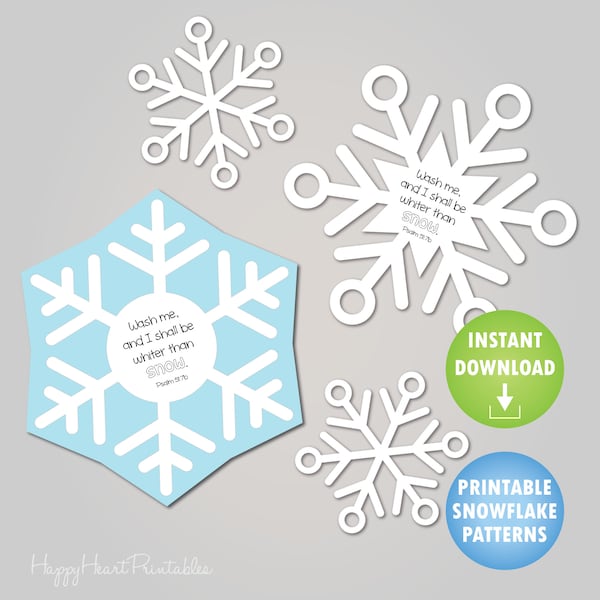 Printable Snowflake Patterns - Whiter Than Snow