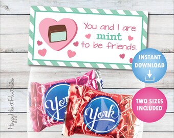 Mint to Be Friends Valentine Treat Topper