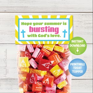 Summer Christian Treat Bag Topper
