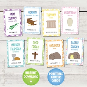 Holy Week Cards - Easter Story Cards - Printable