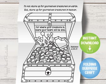 Schatz im Himmel Faltüberraschungsbibel-Handwerk