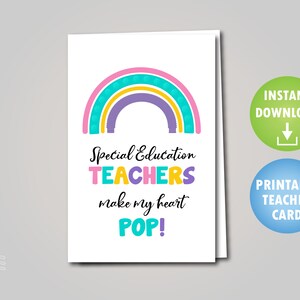 Sonderschullehrer Anerkennungskarte - Printable