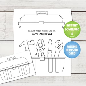 Cartão surpresa dobrável para o Dia dos Pais da Toolbox