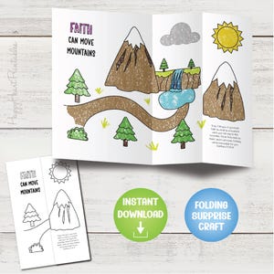 Faith Can Move Mountains Folding Surprise Bible Craft
