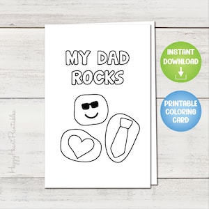 My Dad Rocks: afdrukbare kleurkaart