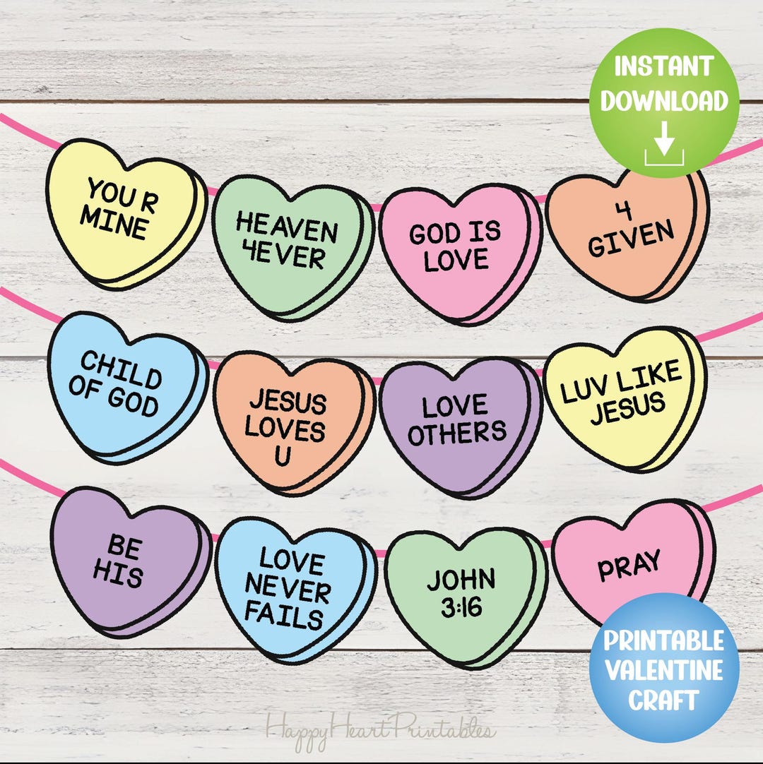 Christian Conversation Heart Banner - Etsy