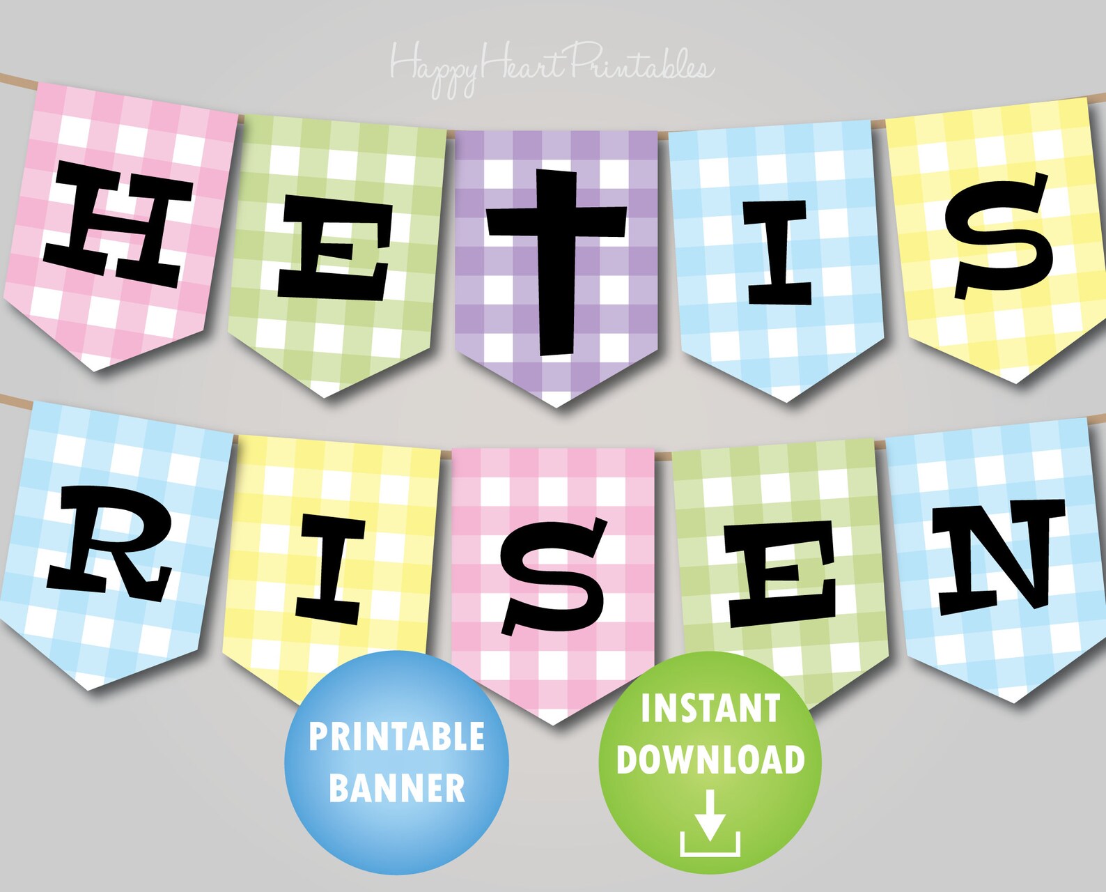 He is Risen Banner Printable Easter Banner | Etsy