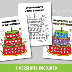 Printable Christmas Countdown - Jesus' Birthday Countdown - Etsy