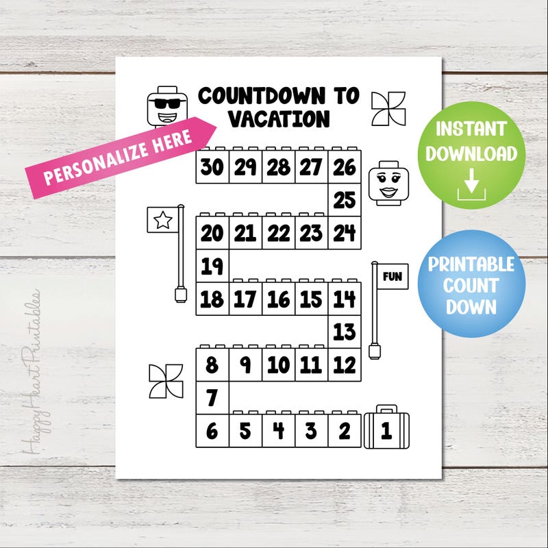 Countdown Ice Blocks Countdown Blocks - Etsy