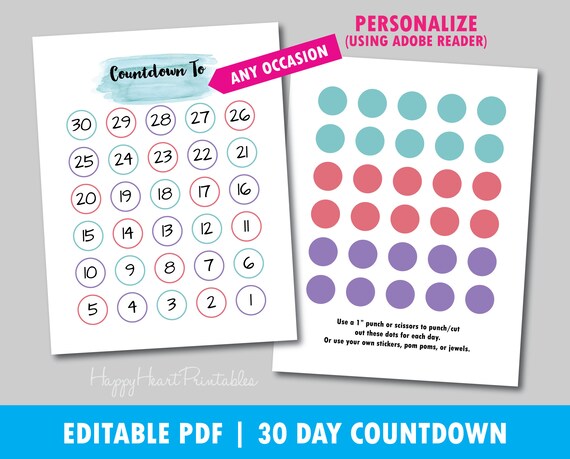 printable countdown for any occasion personalize editable etsy