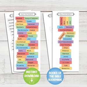 Books of the Bible Printable Bookmark