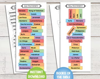 Books of the Bible Printable Bookmark