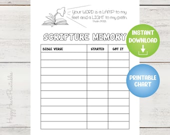 Printable Scripture Memory Chart