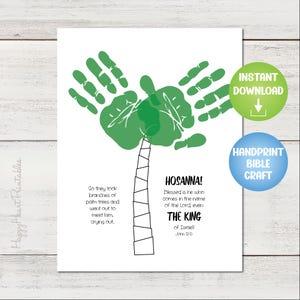 Palm Sunday Handprint Craft Printable