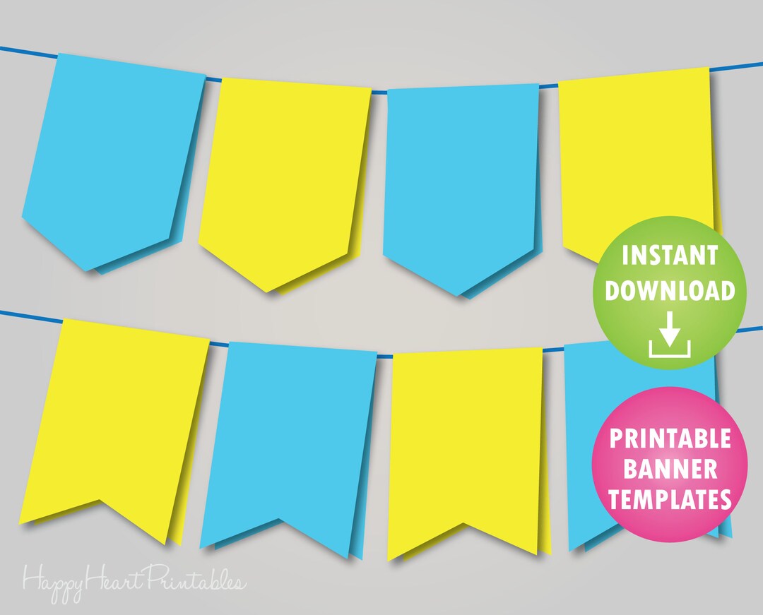 Printable Folded Banner Pattern Banner Template Create Etsy