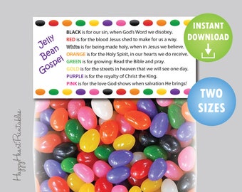 Easter Treat Topper Jelly Bean Gospel - Etsy Easter Treat Topper Jelly Bean Gospel - Etsy