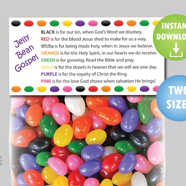 Easter Treat Topper - Jelly Bean Gospel