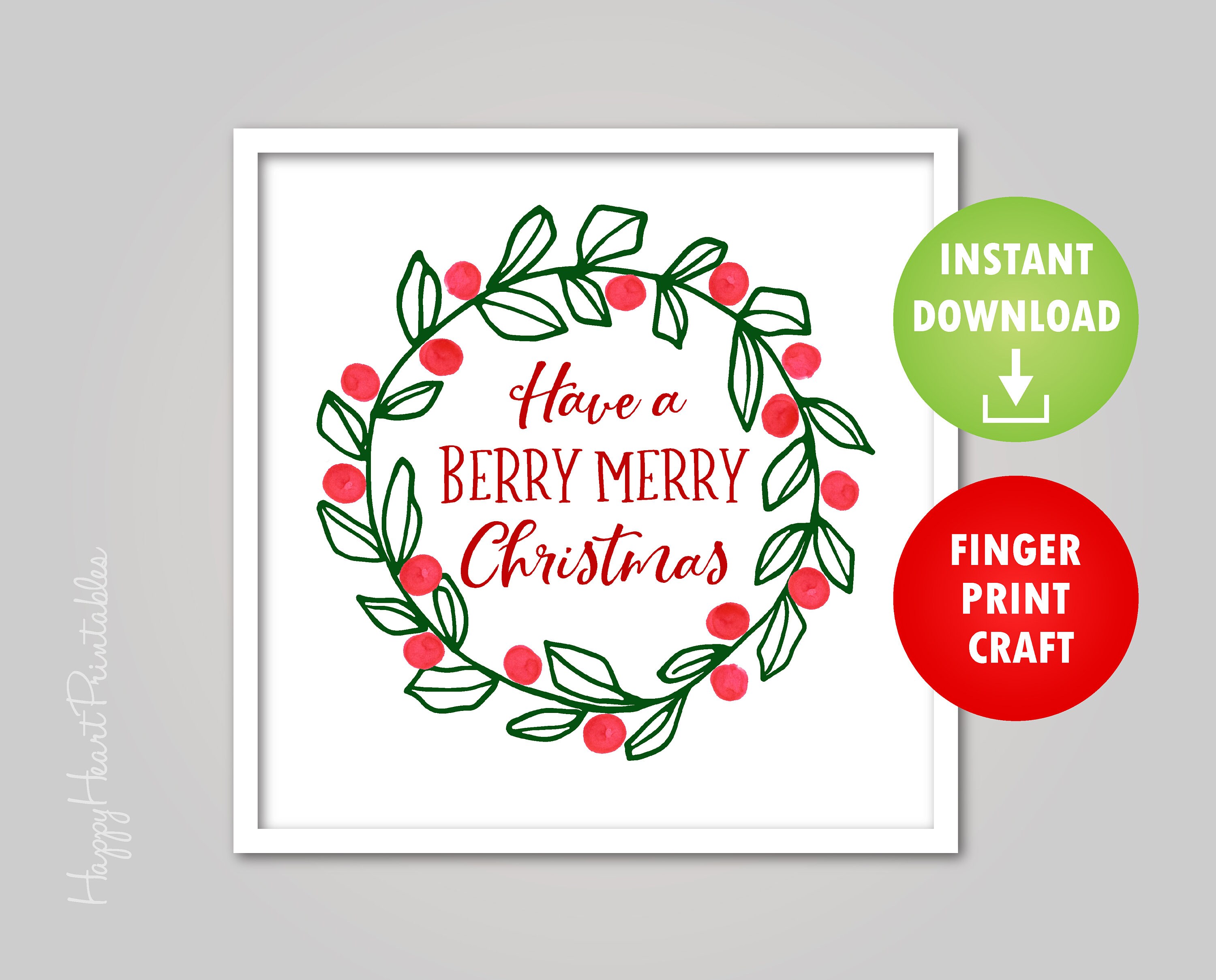 Fingerprint Christmas Light Template