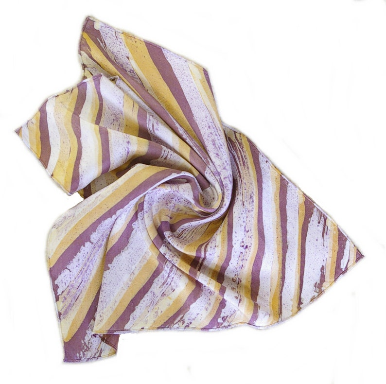 Pocket Square Wines Whites and Gold Stripes Hand Dyed Etsy Canada