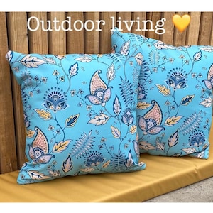 Outdoor Cushion Covers - UV Proof - Water Repellent- Garden Decor - Garden Cushion - Handmade - Weatherproof Decor - Outdoor Decor