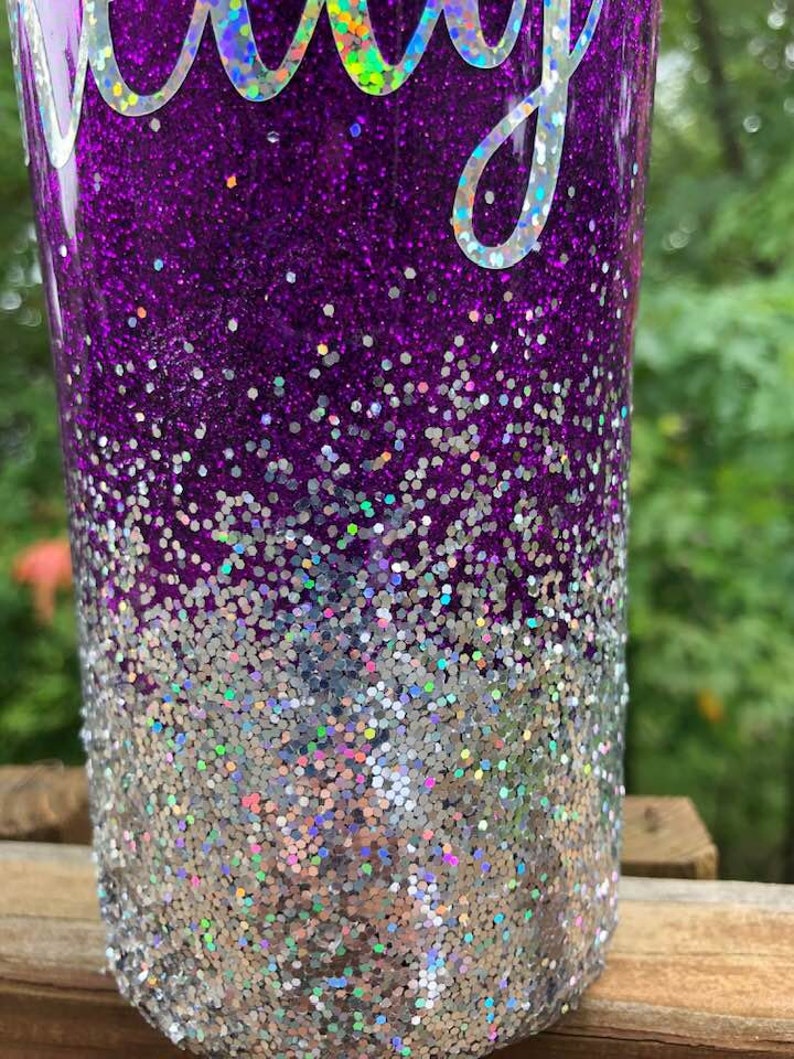Glitter Tumblercustom Glitter Tumbler 20 Oz Etsy