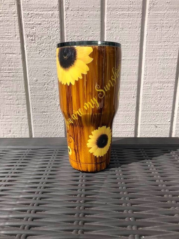 sunflower wood grain tumbler