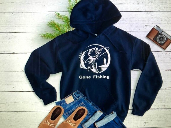 Mens Hoodies, Fishing Hoodies, Gone Fishing Hoodie, Mens Apparel, Fathers  Day Gift, Mens Gifts,fisherman Gifts, Muliple Colors 