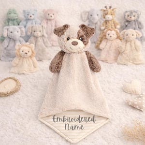 Personalized Animal Lovey | Custom Baby Lovey | Embroidered Lovey | Personalized Baby Blankie | Monogrammed Lovey | Monogram Blanket