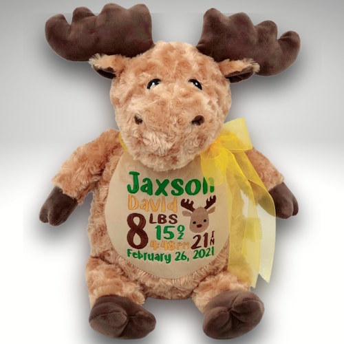 Personalized Bear Birth Announcement Stuffed Animal Birth Etsy