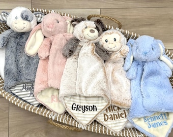 Manta de animal personalizada • Manta de bebé personalizada • Manta bordada • Mantita de bebé personalizada • Manta con monograma • Regalo de bebé personalizado