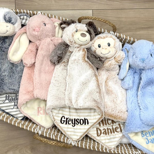 Personalized Animal Lovey • Custom Baby Lovey • Embroidered Lovey • Personalized Baby Blankie • Monogrammed Lovey • Personalized Baby Gift