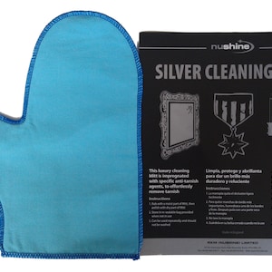 Nushine Silver Cleaning Mitt with impregnated anti tarnish agent